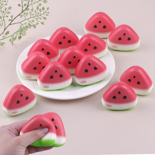 Anboor 12 τεμάχια Squishies Παιχνίδια για παιδιά με καρπούζι, μικρά, αφρώδη, αργά φο