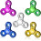 Μεταλλικό Fidget Spinner 5 τεμαχίων με ηλεκτρολυτικό φινίρισμα, σχεδιασμό υψηλής τ 1