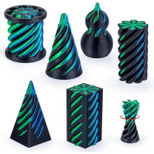 6 ks 3D tištěných spirálových kuželových fidget hraček, nemožná pyramida průchozí socha spirálových fidget hraček pro úlevu od stresu,