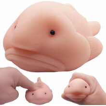 Blobfish-lelu, vedä, venytä ja purista stressiä, söpö kalalelu ahdistuksen lievitykseen, hauskat söpöt aistilelut autismiin, syntymäpäi