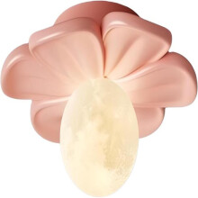 Suspension LED moderne en résine colorée en forme de fleur, encastrée au plafond, pour chambre d'enfant, salon, couloir, rose