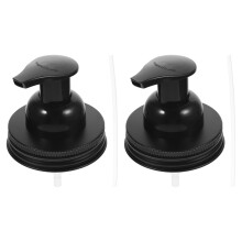 2Pcs Stable Stainless Steel Soap Dispenser Pump, Black, No Leak Design
