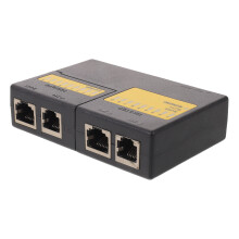 Portable Mini Cable Tester Black Rj45 Telephone Line Network Kit