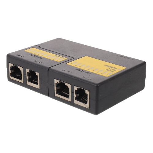 Portable Mini Cable Tester Black Rj45 Telephone Line Network Kit