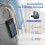 20000mAh Solar Power Bank with 4 Built-In Cables, 6 Outputs, 3 Inputs, LED Display and Flashlight 4