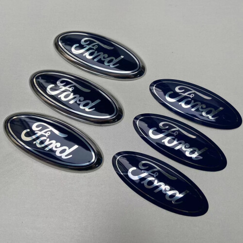 Aluminum Car Front Logo Emblem Sticker, Front Bumper Fabric, Rear Door Decal 2