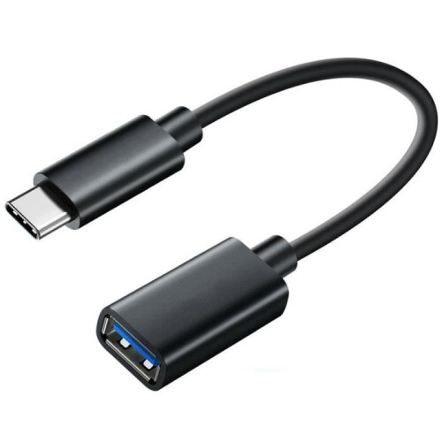 USB-C to USB-A OTG Adapter Cable, Universal for Smartphone and Tablet, Black, Compact and Durable 1