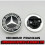 Emblema per cofano nero da 57 mm, compatibile con Classe C, E, CLK e S, finitura elegante e resistente per auto 2