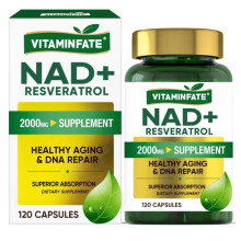 Vitaminfate NAD+ Resveratrol 2000mg Supplement 120