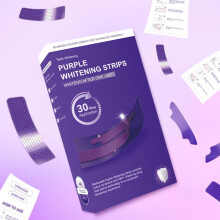 (14pcs) V34 Purple Whitening Dry Tooth Strips Teeth Whitening Remove Stains Tartar Purple Teeth Whitening Strips
