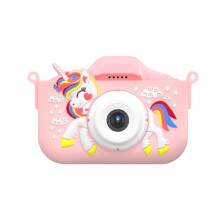 (蓝色(独角兽)扩容卡) X10S Unicorn Kids Toy Camera Smart Mini Digital Camera Children Birthday Gift Cartoon Creative Portable