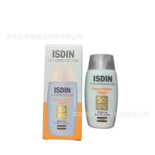 (white) ISDIN Sunscreen Lotion SPF 50+ Water Resistant Non-Greasy Face Body Clear Zinc Mineral Sunscreen for Women Students