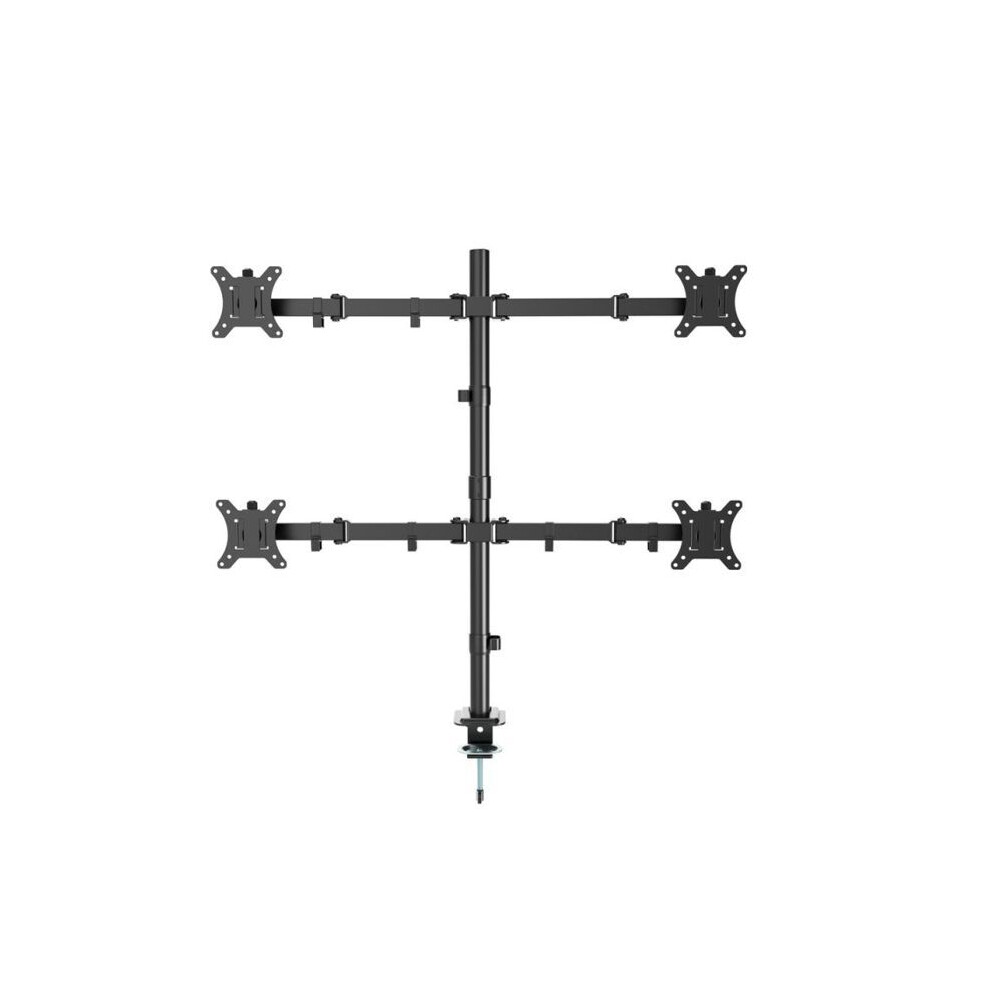 Gembird Einstellbarer Desktop 4-Displayhalter (rotatierbar, kippend, rotierend) 13 "-32" (Tisch, 32", 10 kg), Monitor Halterung, Schwarz - Bild 4