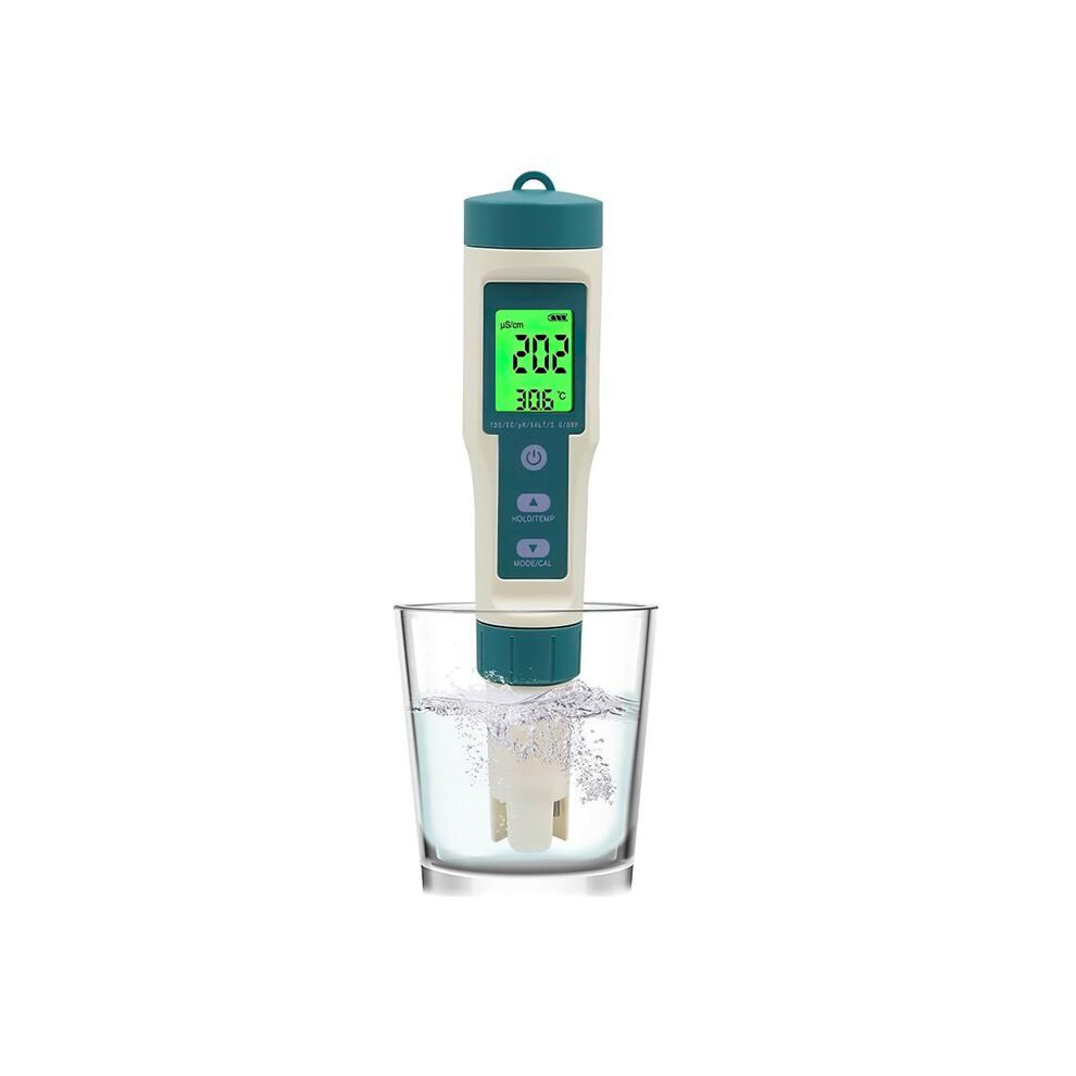Electronic Ph Meter, 8-In-1 Ph Tds Ec Orp Tester With Temperature And Salinity Measurement 6485316972427