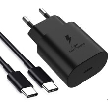 25-W-Schnellladegerät und USB-C-Kabel, kompatibel mit Samsung S22 Plus, S22 Ultra, S21 FE 5G, S21 Plus, S21 Ultra, S20 FE, S