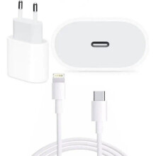 20-W-USB-C-auf-Lightning-Ladegerät mit 1 m Kabel, Schnellladefunktion für iPhone und iPad, Weiß