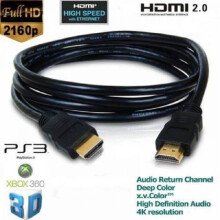Câble HDMI 2.0 3 m fin 4K Ultra HD 2160p haute vitesse en nylon tressé pour le divertissement à domicile