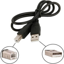 Cavo USB compatibile con Canon Pixma MG2950 MG6851 iP2850 MG5750 MG5650 MG6650 iP7250, nero, 25 cm
