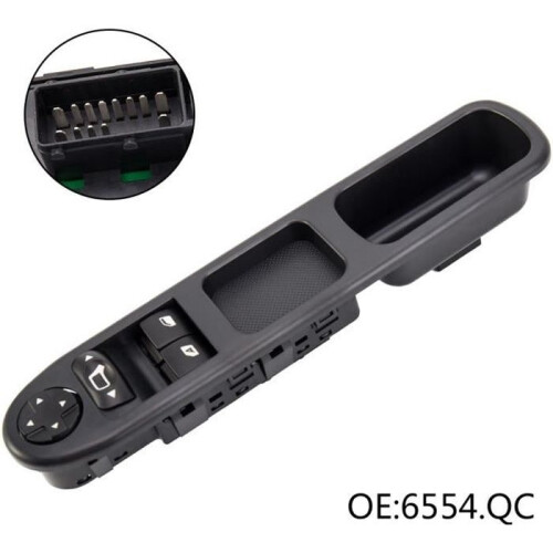 Power Window Switch Button for Peugeot 207 Replacement Driver Side Control Panel 96548591XT