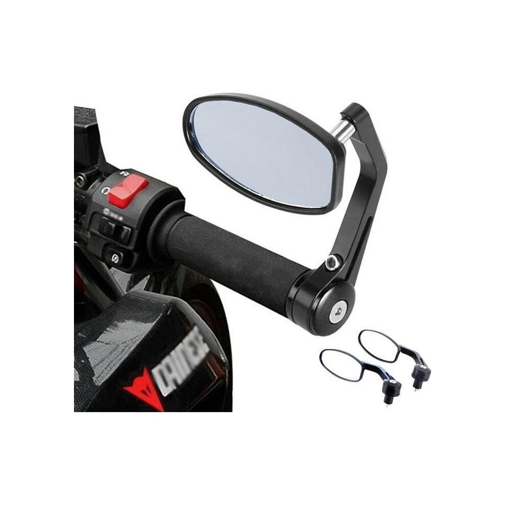 Universal Motorcycle Rearview Mirrors Pair, 2 Mounting Modes, 22Mm Handlebar Fit, Rotating Anti-Glare Mirror 6485316973950