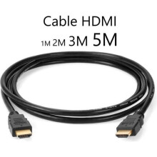 Câble HDMI 1 mètre, HDMI 1.4, compatible 4K et 3D, connecteurs argentés, câble haut débit de qualité supérieure