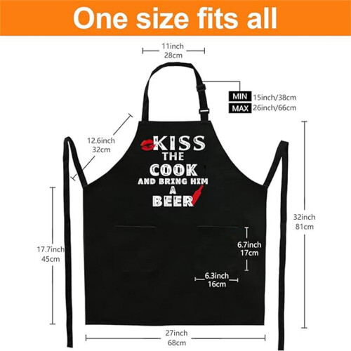 (THAT'S) Polyester Letter Apron Kit Restaurant Workwear & Household Kitchen Use 2