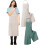 (Khaki + Gray) Polyester Canvas Split-Leg Apron Kit Pottery & Floral Designers 2