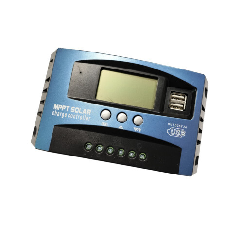 (60A) MPPT Solar Charge Controller 12V/24V 30A LCD Display DC Socket Kit Off-Grid 1