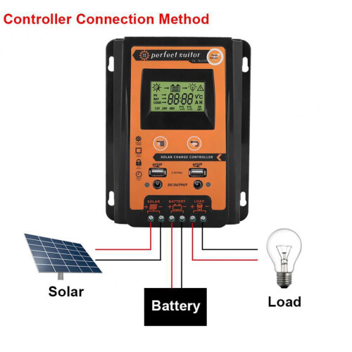 (50A) PWM Solar Charge Controller 12V/24V 30A 50A 70A Battery Regulator 2