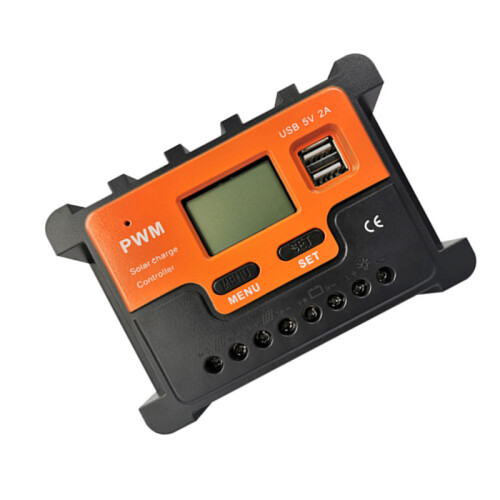 (10A) Dual Solar Panel Interface 12V 24V PWM Solar Charge Controller Photovoltaic Power Generation 2