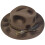 Elegant Distressed Bucket Cap With Feather Accent Soft-camel1 1