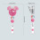 Glitter Acrylic Bead Retractable Badge Reel Set - Easy Pull ID Holder & Keychain, 6pcs: 3