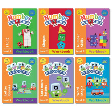 Numberblocks and Alphablocks: Orange Level Workbook Set - Early Learning Books For Kids - Activity Books (Pack of 6)