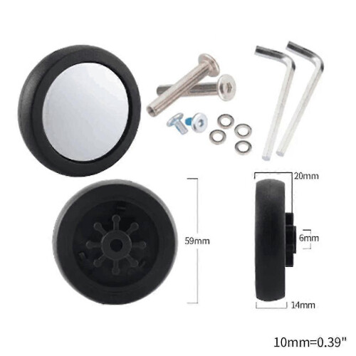 (Fj5914) Suitcase Wheels Luggage Replacement Wheels Suitcase Spinner Wheels Accessories 1