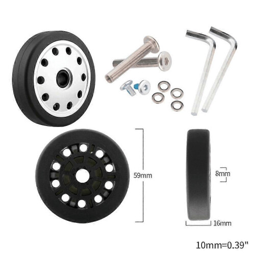 (Fj5916) Suitcase Wheels Luggage Replacement Wheels Suitcase Spinner Wheels Accessories 1