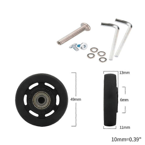 (Fj4911) Suitcase Wheels Luggage Replacement Wheels Suitcase Spinner Wheels Accessories 1