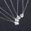 Collier puzzle de l'amitié Best Friend, pack de 4 Silver 3