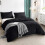 Imperial Rooms (Black , Single) Plain Duvet Cover Single Double King Bed Set Quilt 1