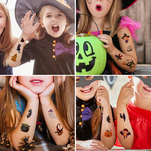 Väliaikaiset Halloween-tatuoinnit 10 arkkia MultiColor 2