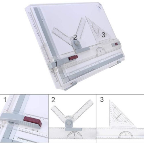 A3 Drawing Board, A3 Drawing Board Table Box Pad Multi-Function Magnetic Clamping Bar with Parallel Movement 1