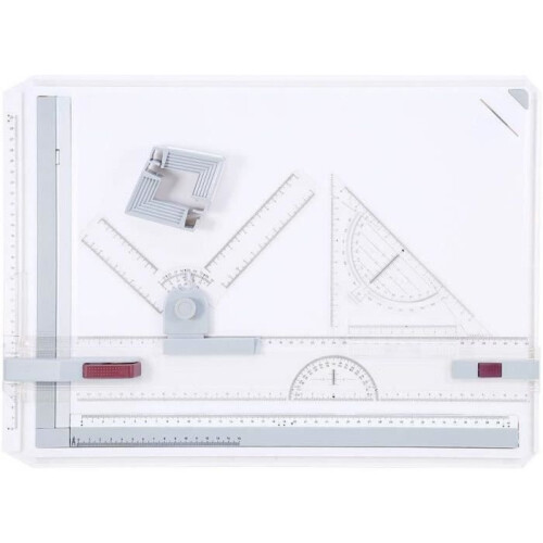 A3 Drawing Board, A3 Drawing Board Table Box Pad Multi-Function Magnetic Clamping Bar with Parallel Movement 2