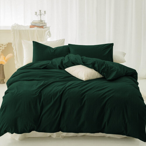 Imperial Rooms (Emerald, King) Plain Duvet Cover Single Double King Bed Set Quilt