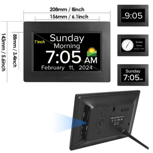 Large Display Digital Clock with Voice Reminder for Elderly & Alzheimer's 1