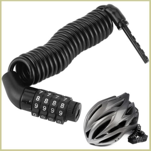 Cocosity Anti-Theft Helmet Lock, 4-Digit Combination Code, Portable for Motorcycle and Bicycle 1