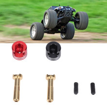 2 Stück RC-Kühlkörperstopfen, 4-mm-Legierung, Schwarz/Rot, 1/10