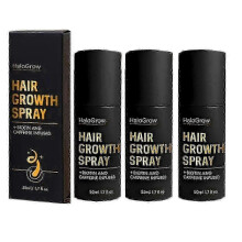 3pcs HaloGrow Hair Growth Spray with Biotin & Caffeine - Fast-Acting Hair Regrowth Treatment for Thinning Hair in Men & Women