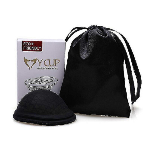 (L, black) Reusable Menstrual Disc Set Of 2 Menstrual Cup