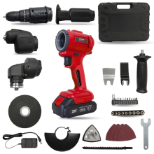 Multi System 10-in-1 Cordless Power Tool Kit with Drill, Jigsaw, Sander & Grinder