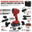 Multi System 10-in-1 Cordless Power Tool Kit with Drill, Jigsaw, Sander & Grinder 3