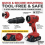 Multi System 10-in-1 Cordless Power Tool Kit with Drill, Jigsaw, Sander & Grinder 4